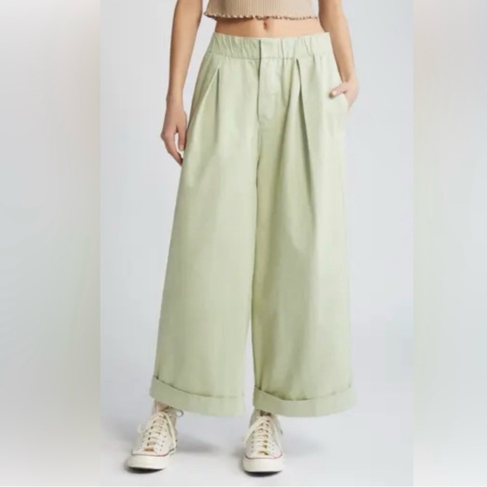 Free People After Love Roll Cuff Wide Leg Pants